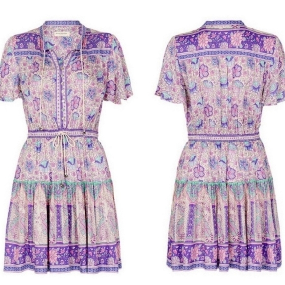Spell An The Gypsy Poinciana lilac wild thing lavender mini dress xxs play - Picture 5 of 7